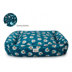 Legowisko Psiokąt Hevea Psie Historie ART 90x90 (Żar Tropików)