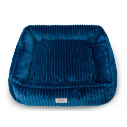 Legowisko Psiokąt Hevea Psie Historie Minky 60x60 (Szare Jare)