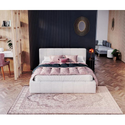 Łóżko tapicerowane FLORIDA- TRINITY (BIAŁY) - 90 x 200 - FDM