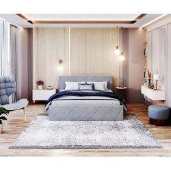 Łóżko tapicerowane CARO- TRINITY (SZARY) - 90 x 200 - FDM