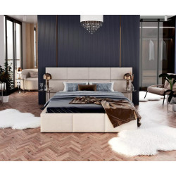 Łóżko tapicerowane DENVER- TRINITY (KREMOWY) - 90 x 200 - FDM