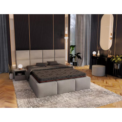 Łóżko tapicerowane DENVER- TRINITY (SZARY) - 90 x 200 - FDM