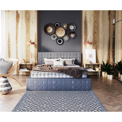 Łóżko tapicerowane NEVADA- TRINITY (GRAFITOWY) - 120 x 200 - FDM
