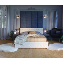 Łóżko tapicerowane CHICAGO- TRINITY (BIAŁY) - 160 x 200 - FDM