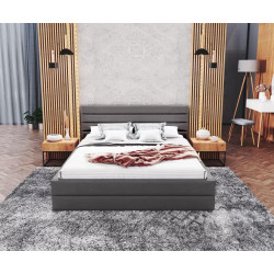 Łóżko tapicerowane -VIRGINIA TRINITY (GRAFIT) - 90 x 200 - FDM