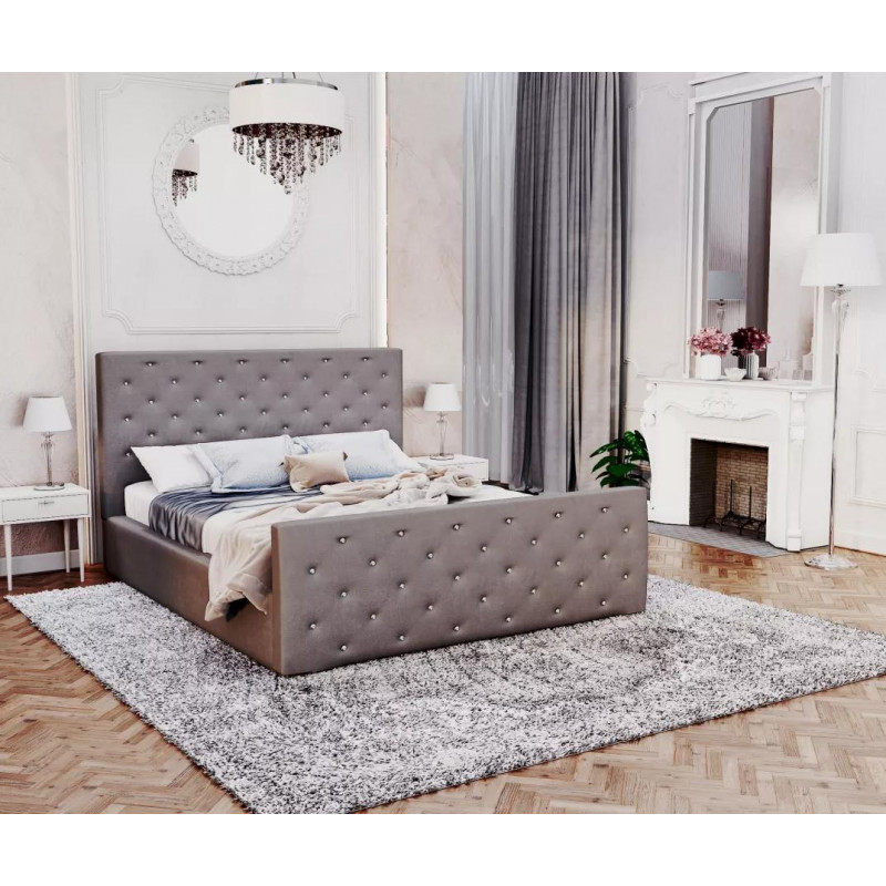 Łóżko tapicerowane - PASSION TRINITY (GRAFITOWY) - 120 x 200 - FDM