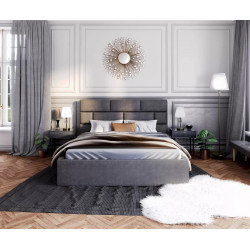 Łóżko tapicerowane - PASADENA TRINITY (GRAFITOWY) - 180 x 200 - FDM