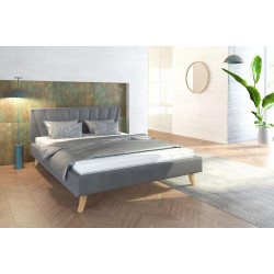 Łóżko tapicerowane - HEAVEN TRINITY (GRAFITOWY) - 140 x 200 - FDM