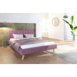 Łóżko tapicerowane - HEAVEN TRINITY (FIOLETOWY) - 140 x 200 - FDM