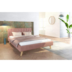 Łóżko tapicerowane - HEAVEN TRINITY ( MGLISTY RÓŻ ) - 120 x 200 - FDM