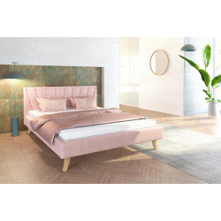 Łóżko tapicerowane - HEAVEN TRINITY ( PUDROWY RÓŻ ) - 120 x 200 - FDM