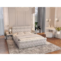 Łóżko tapicerowane CHICAGO- Paris, kolor light grey - 90 x 200 - FDM