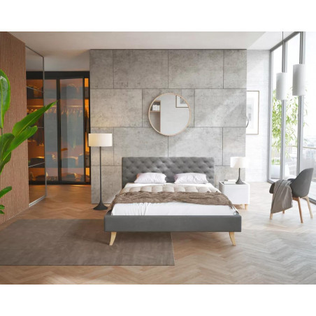 Łóżko tapicerowane KALIFORNIA- TRINITY (grafit) - 180 x 200 - FDM