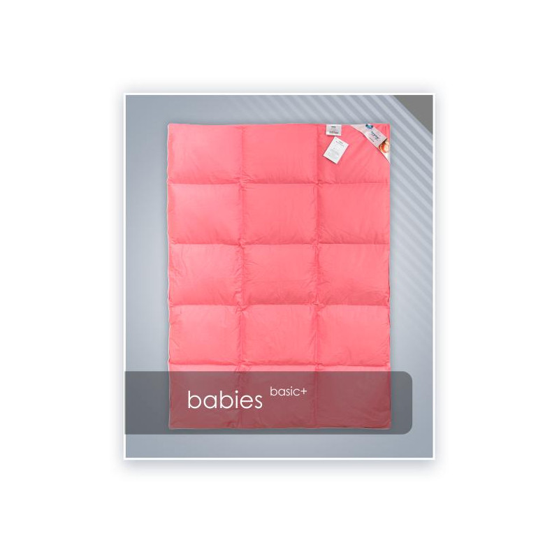 Komplet dziecięcy BASIC+ (kołderka i poduszka) Różowy 90x120 + 40x60cm - AMZ