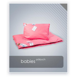 Komplet dziecięcy PÓŁPUCH (kołderka i poduszka) Różowy 90x120 + 40x60cm - AMZ