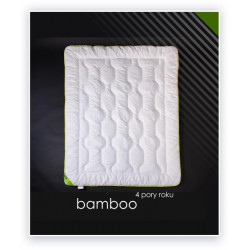 BAMBOO kołdra "4 PORY ROKU" antyalergiczna i antybakteryjna Biały 180x200cm - AMZ