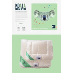 Antyalergiczny komplet dziecięcy KOALA EUKALIPTUS (kołderka i poduszka) Biały 100x135 + 40x60cm - AMZ