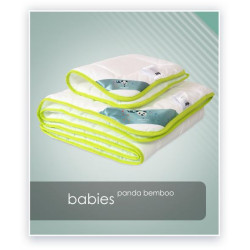BABIES antyalergiczny komplet dziecięcy PANDA BAMBOO (kołderka i poduszka) Biały 100x135 + 40x60cm - AMZ