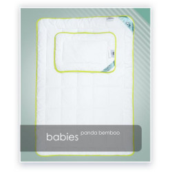 BABIES antyalergiczny komplet dziecięcy PANDA BAMBOO (kołderka i poduszka) Biały 100x135 + 40x60cm - AMZ