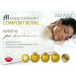 Materac lateksowy Hevea Comfort Royal 200x80 (Aegis Natural Care)