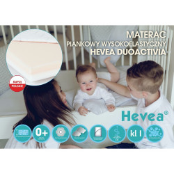 Materac piankowy Hevea Duo Activia 130x70 (Aegis Natural Care)