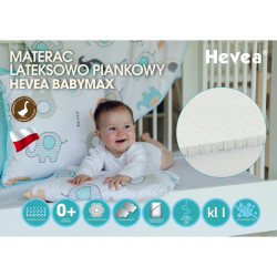 Materac z lateksem Hevea Baby Max 120x60 (Aegis Natural Care)