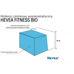 Materac wysokoelastyczny Hevea Fitness Bio 200x80 (Bamboo)