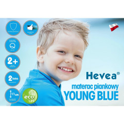 Materac piankowy Hevea Young Blue 160x70 (Bamboo)