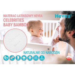 Materac lateksowy Hevea Celebrities Baby 120x60 (Bamboo)