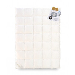 SILVER PRESTIGE kołdra całoroczna, puch 100% Srebrzysty krem 200x220cm - AMZ