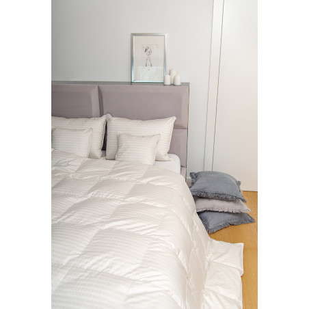 SILVER PRESTIGE kołdra zimowa, puch 100% Srebrzysty krem 180x200cm - AMZ
