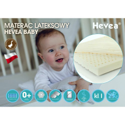 Materac lateksowy Hevea Baby 140x70 (Aegis Natural Care)