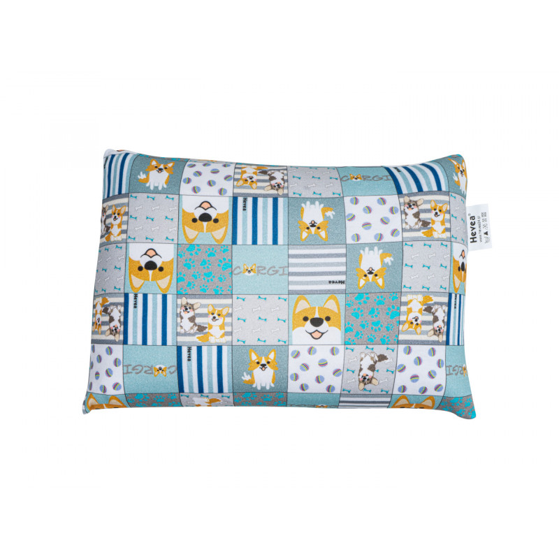 Poduszka lateksowa Hevea Milusie 40x30 (Corgi Patchwork)