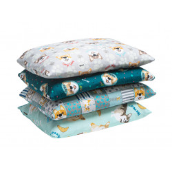 Poduszka lateksowa Hevea Milusie 40x30 (Corgi Patchwork)