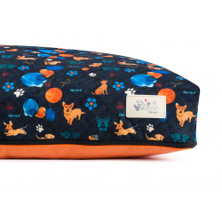 Legowisko Hevea Psie Historie PodUszkowiec ART 120x80 (Ultra Marina)